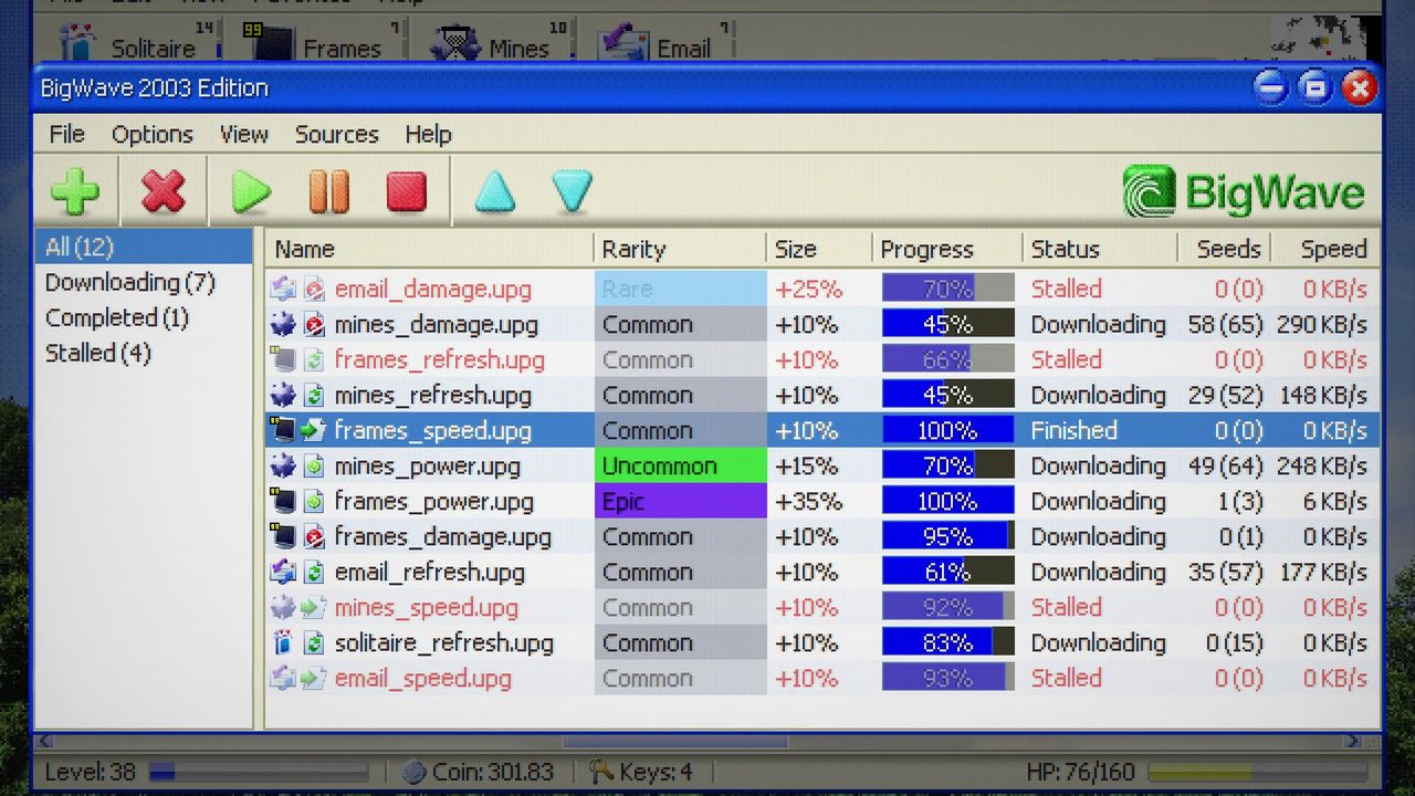 BigWave downloading a batch of files